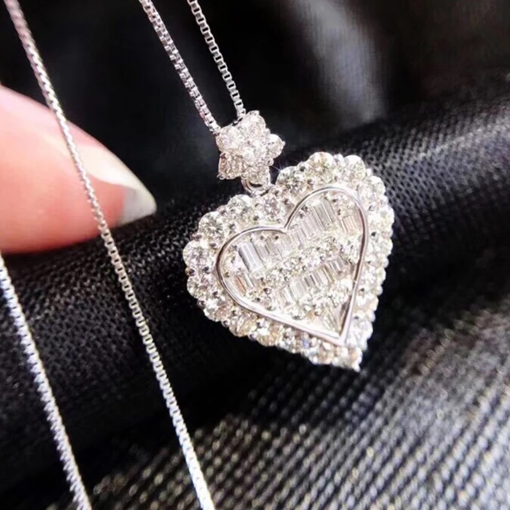HEART 925 STERLING SILVER NECKLACE - Picture 5 of 5